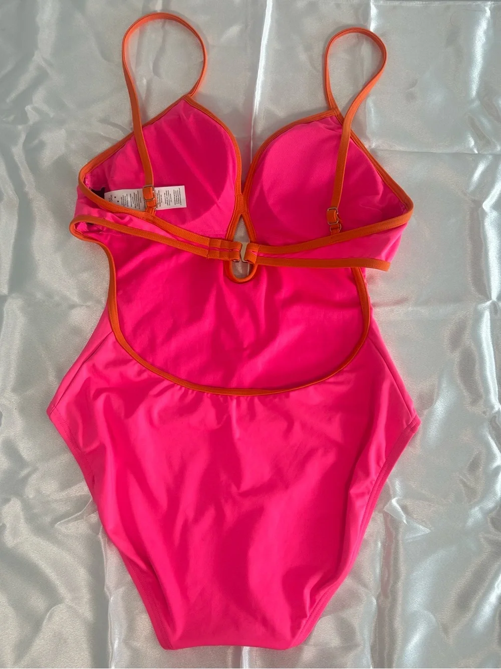 kate spade Hot Pink One-Piece Swimsuit with Orange Trim